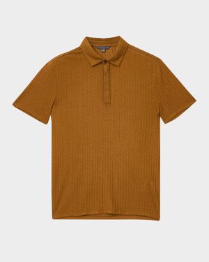 Men's Grana Cotton and Silk Polo Shirt