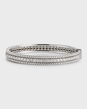 18K White Gold Siena Bangle with Diamonds