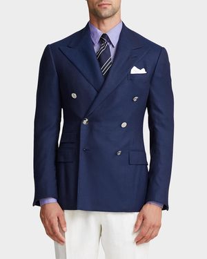 Men's Ralph Handmade Double-Breasted Cashmere Blazer