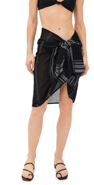 lemlem Lema Sarong Leliti Black One Size
