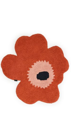 Marimekko Unikko Bath Mat Orange/Red/Powder/Charcoal One Size