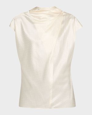 Leilany Draped Silk Top