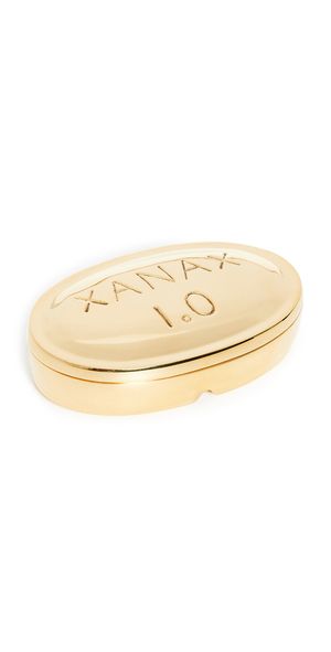 Jonathan Adler Brass Pill Box Gold One Size