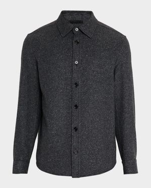 Men's Cashmere and Silk Donegal Overshirt