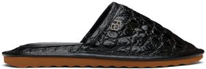 BY FAR Black Larry Slippers