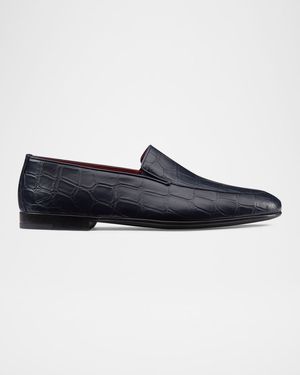 Men's Crocodile Leather Loafers