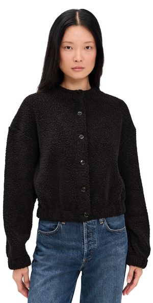 Leset Mica Collarless Blouson Jacket Black M