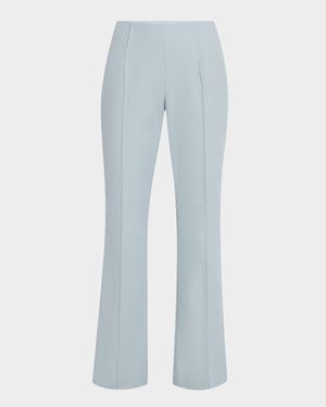 Vesey Seamed Flare-Leg Crop Pants
