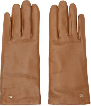 Max Mara Tan Nappa Leather Gloves