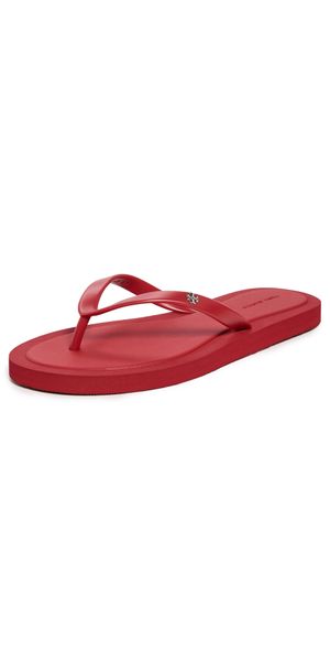 Tory Burch Kira Padded Flip Flops TORY RED / SILVER 9