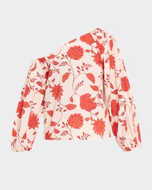 Tabitha Floral One-Shoulder Top