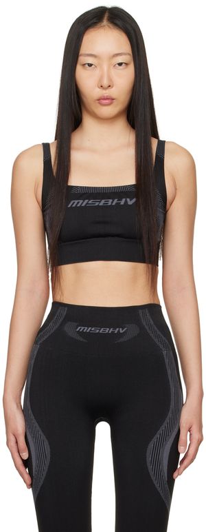 MISBHV Black Jacquard Top