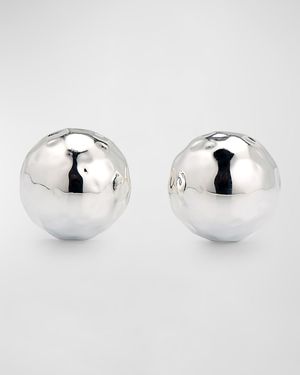 Silver Hammered Tiny Stud Earrings
