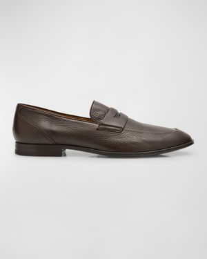 Men's Windsor Grained Leather Penny Loafers