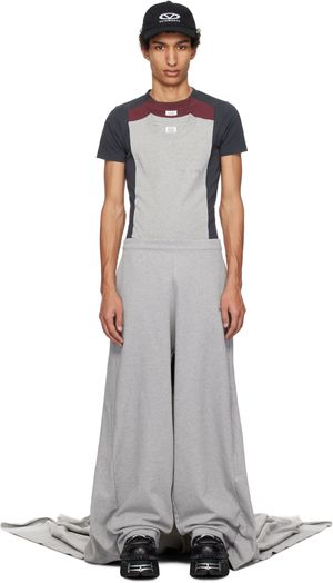 VETEMENTS Gray Runway Train Sweatpants