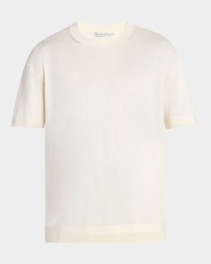 Men's Silk-Cotton Crew T-Shirt