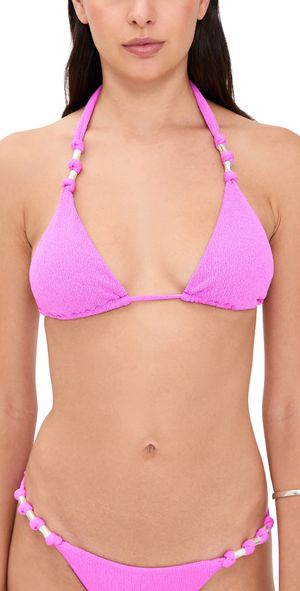ViX Paula Hermanny Firenze Paula Triangle Bikini Top Pink S