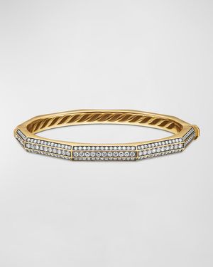 Carlyle Bracelet with Diamonds in 18K Gold, 5.5mm