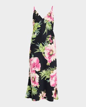 Sonomi Backless Floral-Print Nightgown
