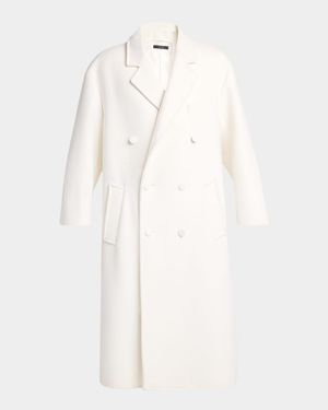 Men's Double Splittable Cashmere Double-Breasted Overcoat