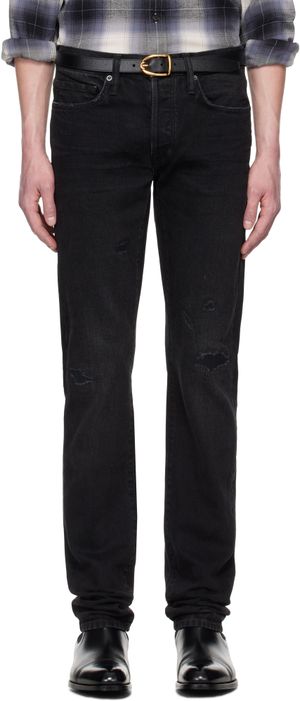 TOM FORD Black Stretch Straight Fit Denim Jeans