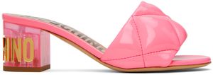 Moschino Pink Quilted Mules