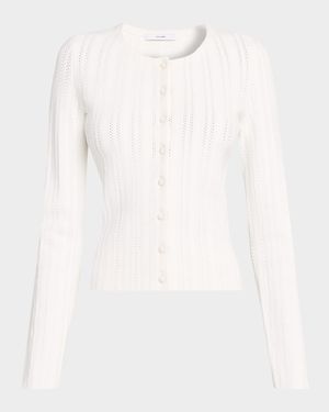 Faye Cardigan in Pointelle Stitch