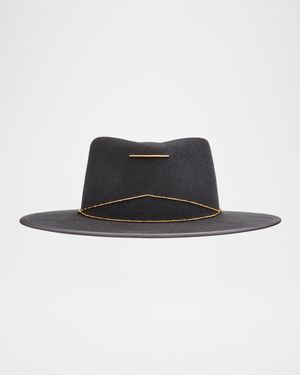 Anna Draped Chain Merino Wool Fedora