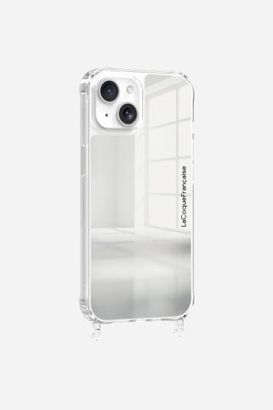La Coque Francaise - Coque de téléphone miroir avec anneaux pour iphone 15 - Taille iPhone 15 - Argent