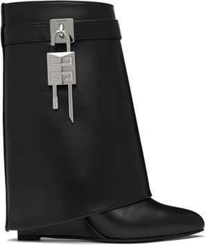Givenchy Black Shark Lock Ankle Boots