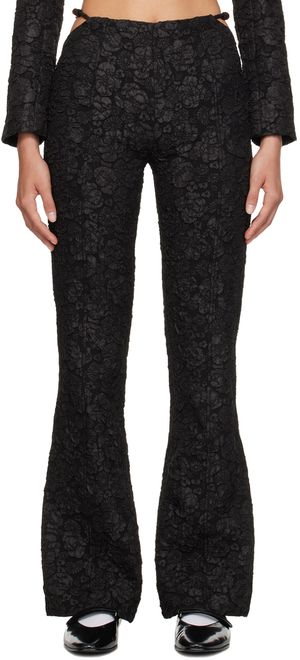 GANNI Black Slim-Fit Trousers