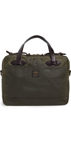 Filson Tin Cloth Compact Briefcase Otter Green One Size