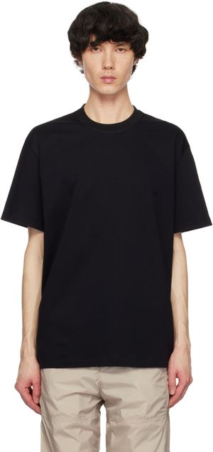 WOOYOUNGMI T-shirt noir à logos brodés