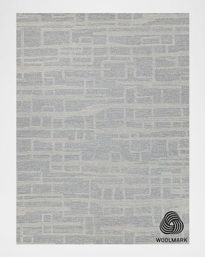 Park City Hand-Tufted Light Gray/Ivory Rug, 8' x 10'
