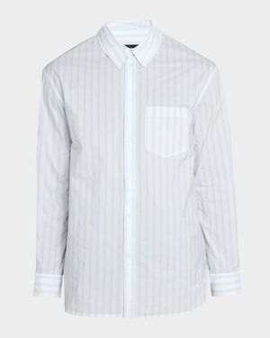 Men's Multi-Stripe Pocket Sport Shirt