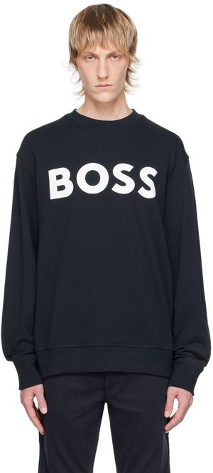 BOSS Navy Crewneck Sweatshirt