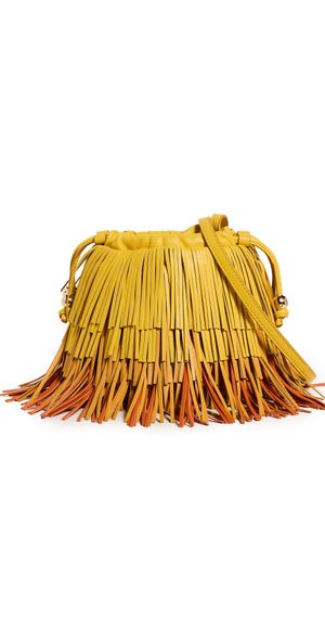 Zimmermann Fringe Crossbody Bag Taupe One Size