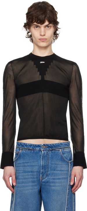 Jean Paul Gaultier Black 'The Logo Knit' Sweater