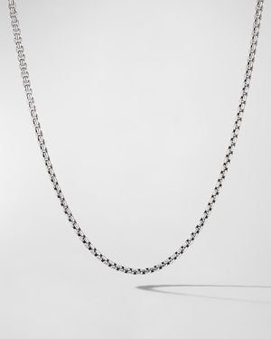 Men's Box Chain Necklace in Silver, 2.7mm, 18"L