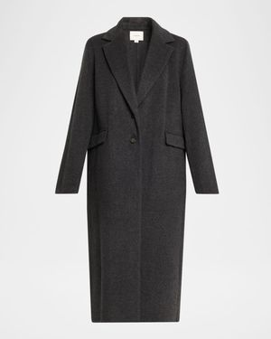 Cashmere-Wool Single-Breasted Coat