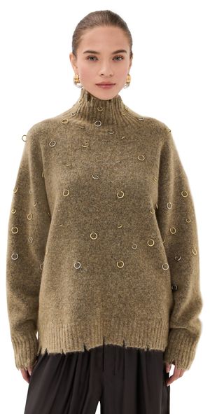 FRENKEN Precious Oversized Turtle Sweater Camel 40