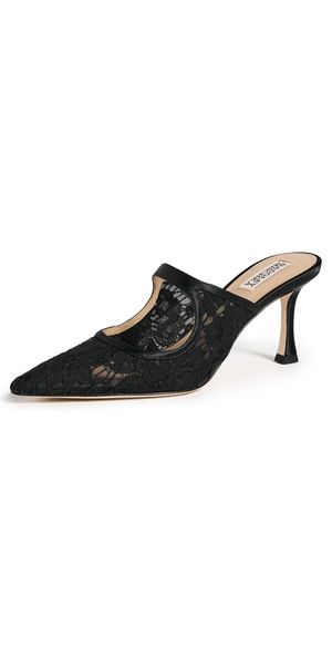 Badgley Mischka Oaklyn Heeled Mules Black Satin 9.5