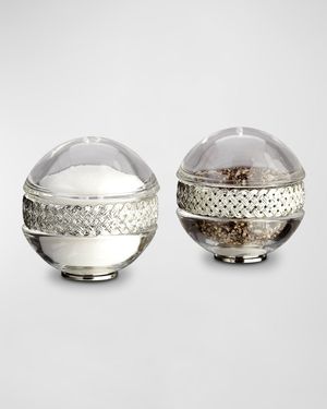 Braid Platinum-Plated Salt & Pepper Shakers, Set of 2