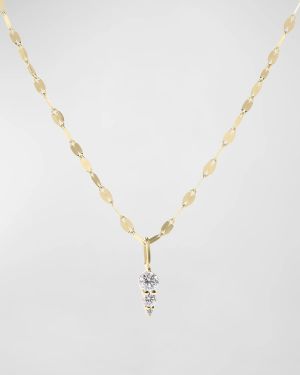 14K Gold Diamond Spike Pendant Necklace