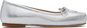 Aeyde Silver Gabriella Leather Ballerina Flats