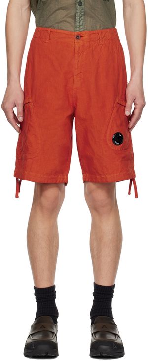 C.P. Company Orange Light Shorts