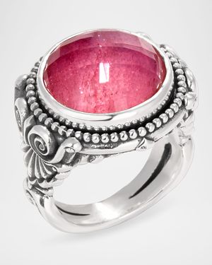 Ivy Strawberry Quartz Triplet Ring