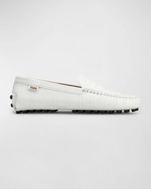 Gommino Croco Penny Driver Loafers