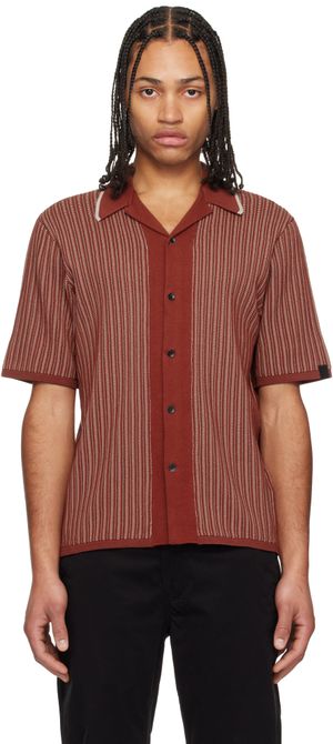 rag & bone Chemise de camp Harvey bourgogne en tricot