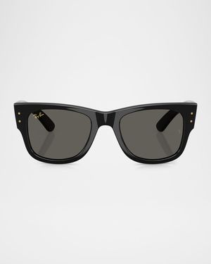 Men's RB0840S Mega Wayfarer A$AP ROCKY Blacked Out Collection Square Sunglasses